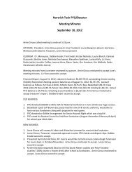 Norwich Tech PFO/Booster Meeting Minutes September 10, 2012