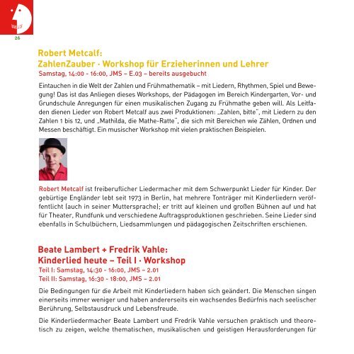 3. Kinderlied-Kongress vom 25.-27.9.09 in Hamburg