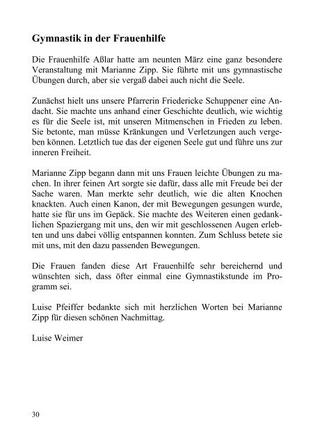 Gemeindebrief April/Mai 2011 - Evangelische Kirche Asslar