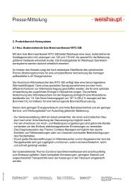 Presse-Mitteilung Neuheiten 07 - Weishaupt