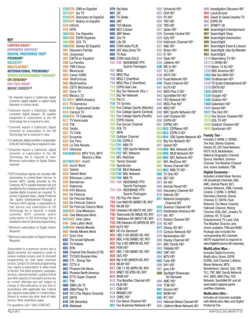 Printable Comcast Channel Guide 2020 Customize and Print