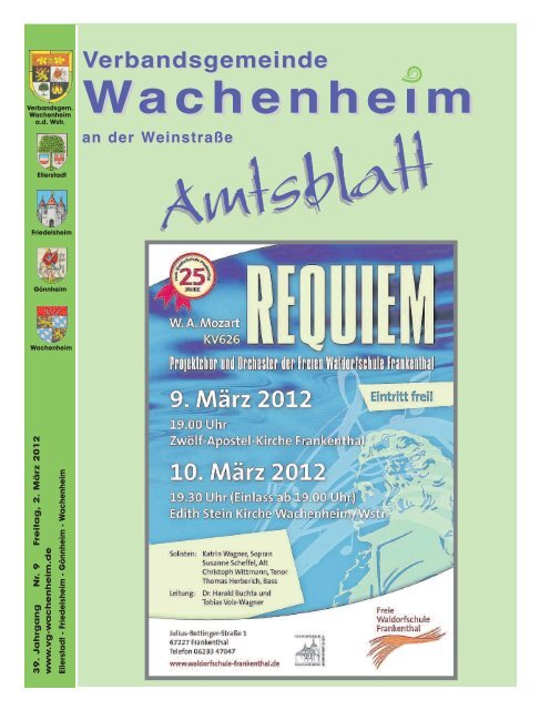 Amtsblatt Vom 02 03 2012 Verbandsgemeinde Wachenheim
