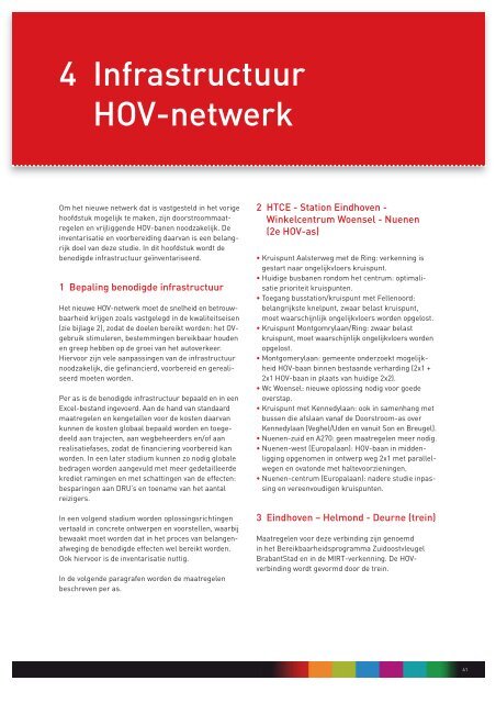 HOV Netwerk Zuidoost Brabant - Reizigersoverleg SRE