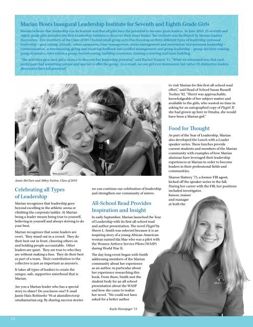 Marian Magazine - Marian High School