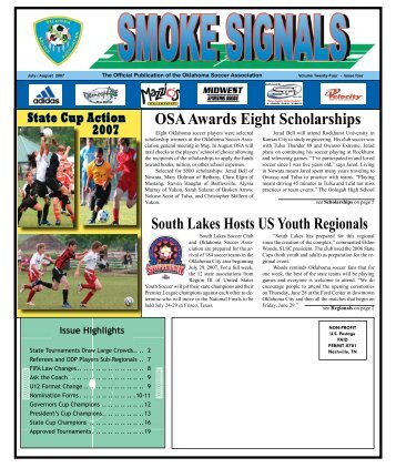 OSA Awards Eight Scholarships - Oklahoma Soccer Association