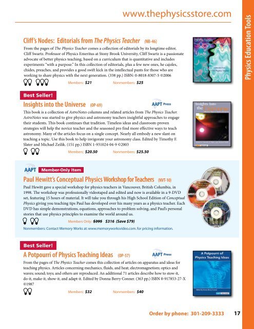 Physics Store - American Association of Physics Teachers