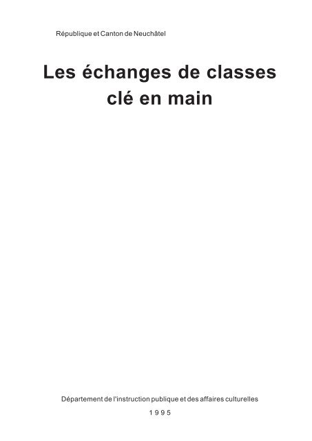 Les échanges de classes clé en main - ASEPAIX