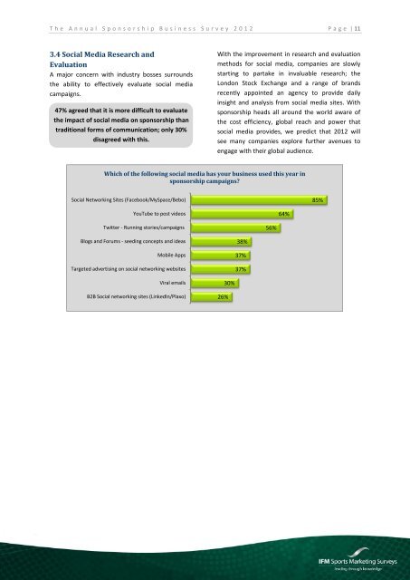 The Annual Sponsorship Business Survey 2012 - Sporsora