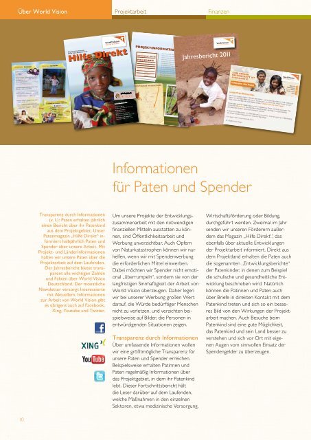 Jahresbericht 2011 - World Vision