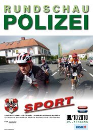 24 RUNDSCHAU POLIZEI SPORT 09–10/2010 - PSV Wien