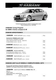 HAMANN Tuning Program for BMW 3 Series compact E 46