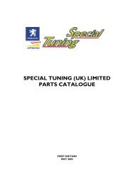 special tuning (uk) limited parts catalogue - 106Maxi.co.uk