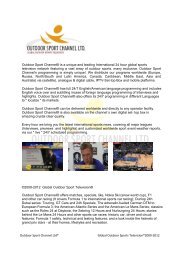 Outdoor Sport Channel Ltd® Global Outdoor Sports Television ...