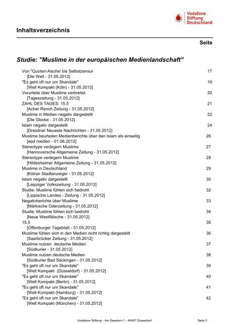 Muslime fühlen sich in Medien nicht repräsentiert - Kantar Media ...