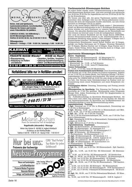 Amtliches Bekanntmachungsblatt - Mandelbachtal