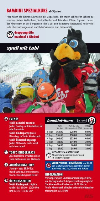 ab 2 Jahre - Skischule venet