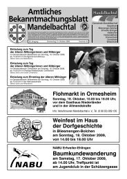 Amtliches Bekanntmachungsblatt Mandelbachtal U