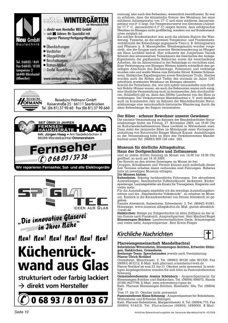 Amtliches Bekanntmachungsblatt Mandelbachtal U