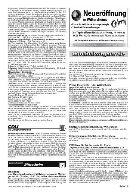 Amtliches Bekanntmachungsblatt Mandelbachtal U