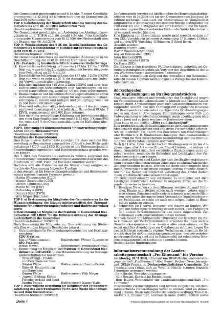 Amtliches Bekanntmachungsblatt Mandelbachtal U