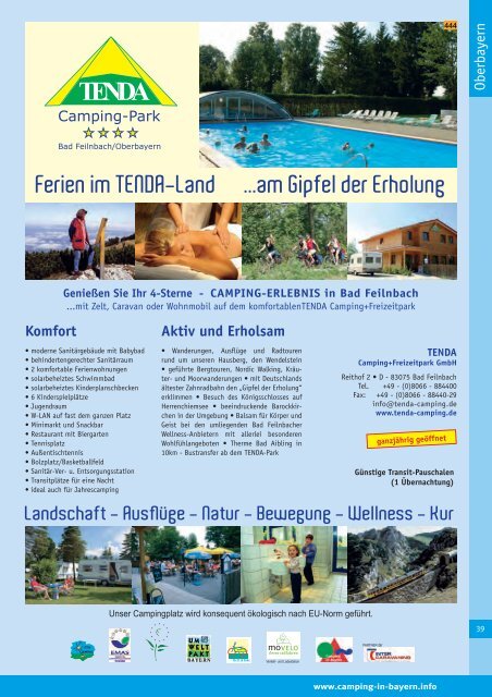 Oberbayern Oberbayern - Camping in Bayern