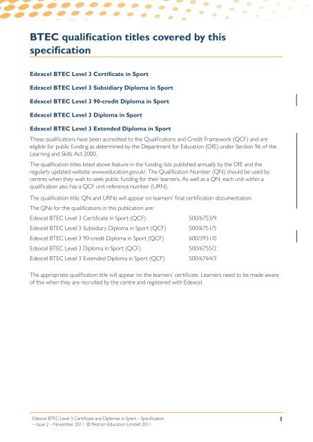 What are BTEC Level 3 qualifications? - Edexcel