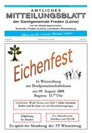 Zielsichere Werbung - Samtgemeinde Freden