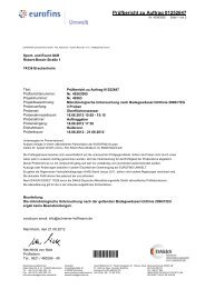 Prüfbericht Wasserqualität - Citytriathlon Heilbronn