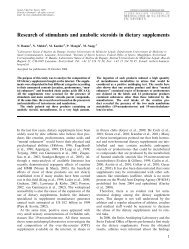 Research of stimulants and anabolic steroids in dietary ... - cemafe