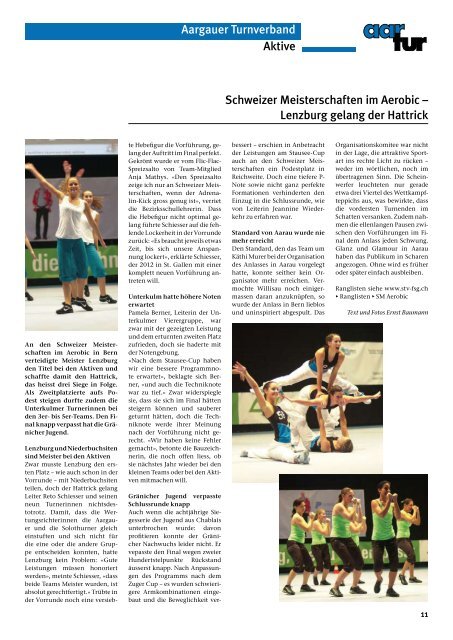 Ausgabe 05_2011 - Aargauer Turnverband