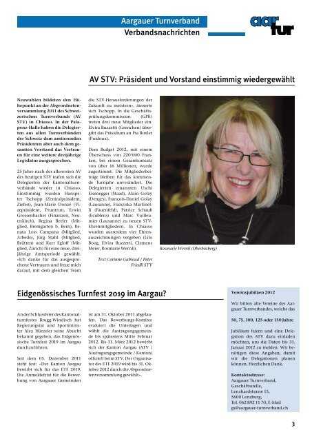 Ausgabe 05_2011 - Aargauer Turnverband