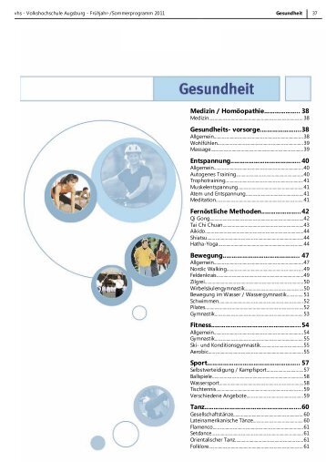 Gesundheit - Volkshochschule Augsburg