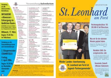 Gemeindezeitung 01/2004 - St. Leonhard am Forst