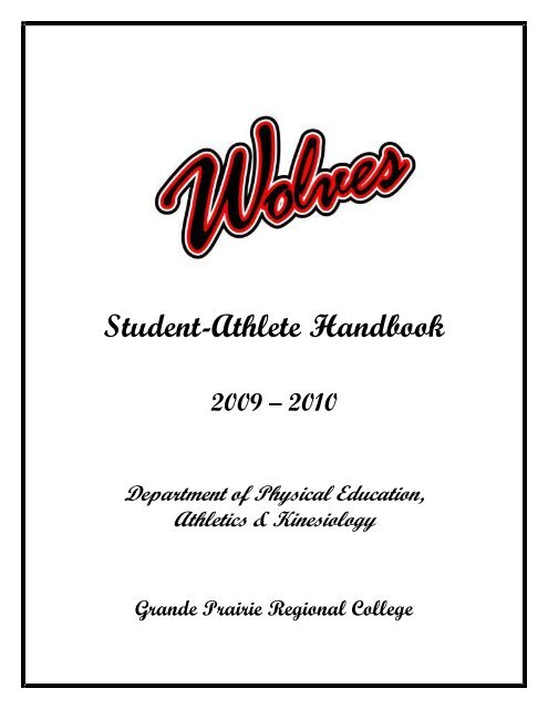 Athlete Handbook - Grande Prairie Regional College