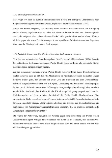 Evaluation Praxissemester B.A. Public Health - Fachbereich 11 ...