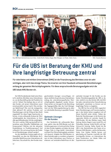 Das Wirtschaftsmagazin der Zentralschweiz - ITZ