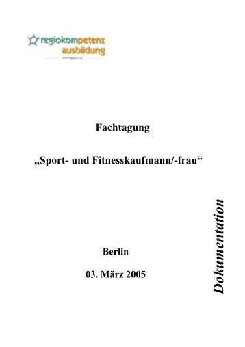 Fachtagung „Sport- und Fitnesskaufmann / -frau“