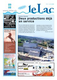 Deux productions déjà en service - Zeitung Le Lac, Murten