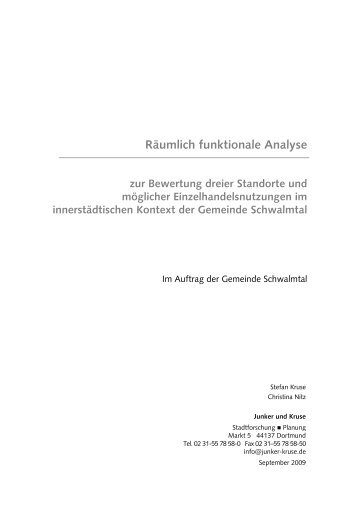 Räumlich funktionale Analyse - Gemeinde Schwalmtal