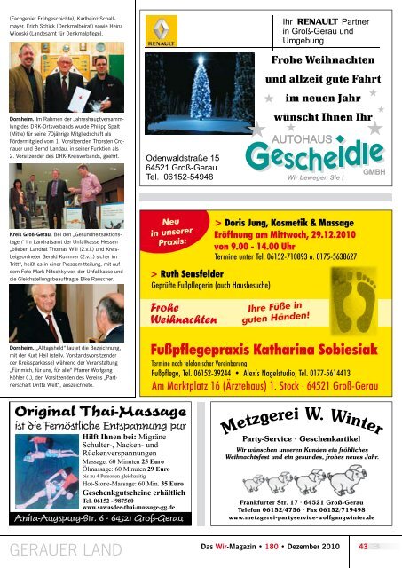 WIR 180 - Das WIR-Magazin im Gerauer Land