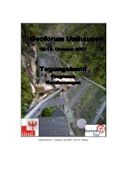 Titelblatt Tagungsband - Geoforum Umhausen