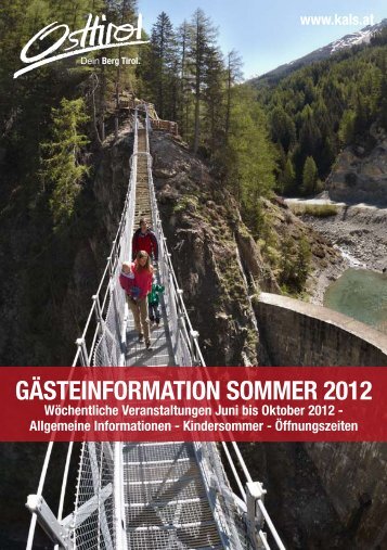 Gästeinformation sommer 2012 - Kals am Großglockner