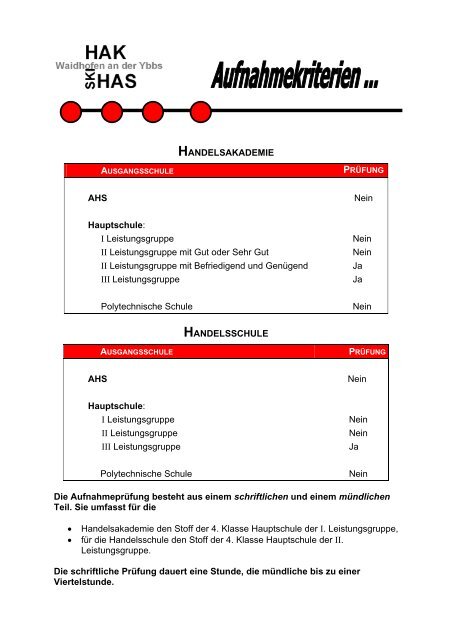 handelsakademie - HAK Waidhofen/Ybbs