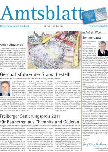 Geschäftsführer der Stama bestellt - Universitätsstadt Freiberg