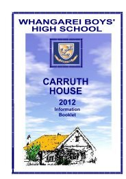 Carruth House Bookle.. - Whangarei Boys