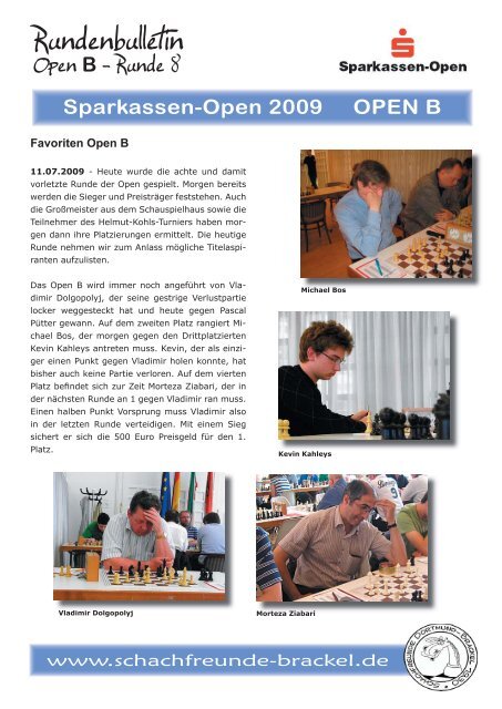 Open B - bei den Schachfreunden Dortmund-Brackel 1930 eV