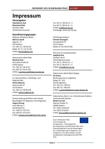 Infodienst Nr. 80 v. Juni 2009 - Arbeitskreis Asyl Rheinland-Pfalz