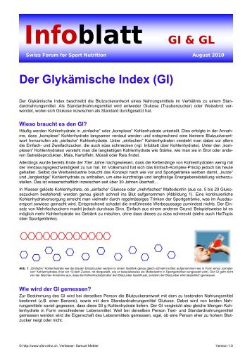Der Glykämische Index (GI) - Erdinger Alkoholfrei