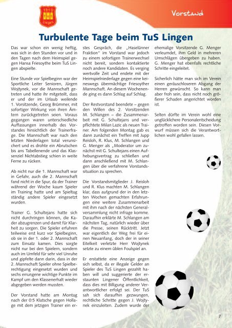 Journal Saison 2009-10 (Teil 1) - TuS Lingen