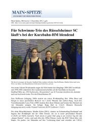 Main-Spitze - Rüsselsheimer Schwimm-Club 1954 eV